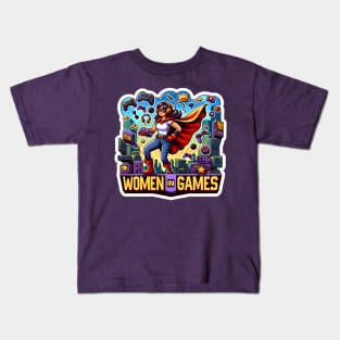 Women in Games - Superhero Gamer Girl Kids T-Shirt